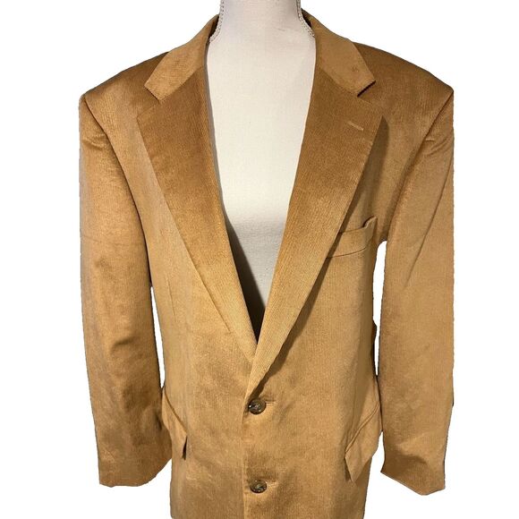 Jos A Bank Men’s Tan Corduroy Blazer Academia Professor Office Casual Size 46R - Picture 3 of 7